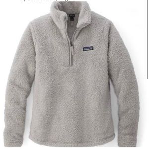Patagonia Los Gators Pullover Quarter Zip Sweater Jacket Medium Grey